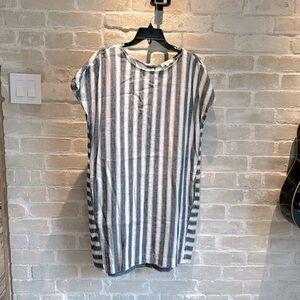 Madewell cotton mini dress with button up back